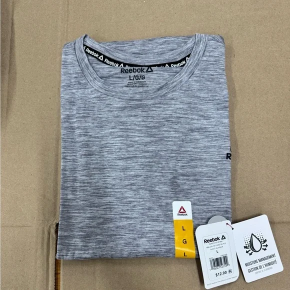 Reebok Heather Gray Performance Tee - Picture 1 of 1